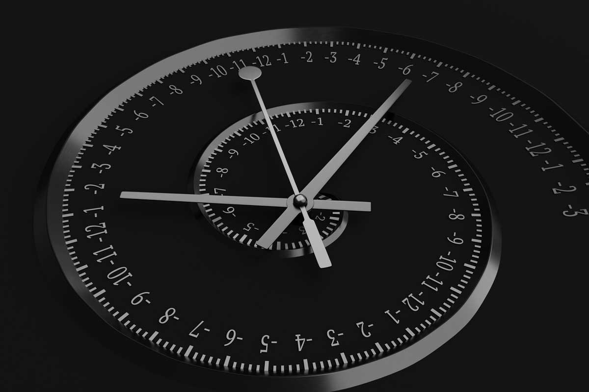 Reversing time clock with negative numbers